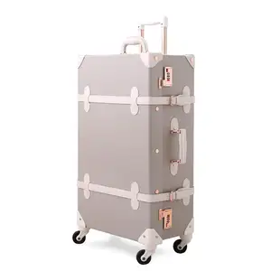 UNIWALKER אפור 12''20''22''24''26'' רטרו מתגלגל עגלה Bagage על ספינר גלגלים