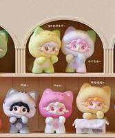 YY Yooki V2 Mini Series Cat on the Loose pop Beans Blind Box Figurine Mignonne à Collectionner Ornement Cadeau Tendance pour Filles Jouets à la Mode