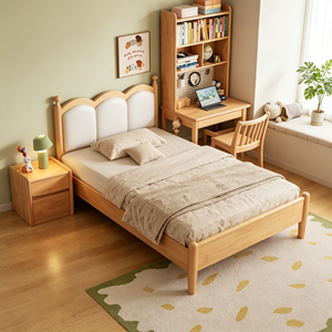 Base de Cama Minimalista de Madera con Cabecera Tapizada en Cuero Sintético, Diseño de Cama Suave - Product Image 6