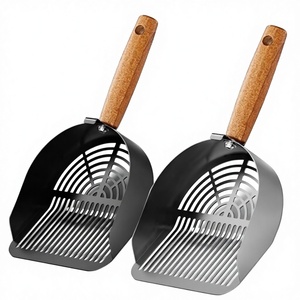 Grande <span class=keywords><strong>pelle</strong></span> à litière pour chat en acier inoxydable Tofu approfondi <span class=keywords><strong>Pelle</strong></span> à nourriture pour chat Fournitures de nettoyage pour animaux de compagnie pour l'élimination des excréments de chat - Product Image 1