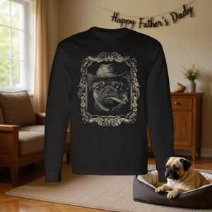 Camiseta de manga larga Pug Dad para el día del padre, regalo para amantes de los perros - Product Image 3
