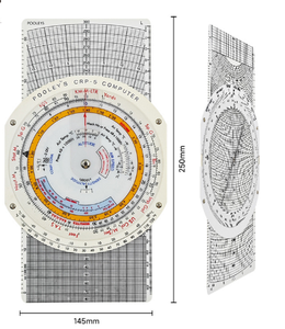 Computadora de Vuelo de Plástico para Pilotos Profesionales DF CRP-5 Pooyley, para Entrenamiento de Pilotos Comerciales, con Funda de Cuero - Product Image 5