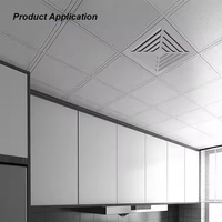 Diffuseur carré en ABS blanc au design moderne Obturateur de sortie d'air à quatre côtés pour climatiseur central Anti-condensation et anti-goutte