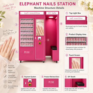 Distributeur automatique de vernis à ongles DIY, <span class=keywords><strong>kiosque</strong></span> de manucure <span class=keywords><strong>en</strong></span> libre-service avec présentoir pour faux ongles, pour les magasins de beauté commerciaux - Product Image 5