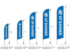 ธงขนนกบินพิมพ์ลายแบบกำหนดเองได้อุปกรณ์เสริมสำหรับการแสดงธงชายหาดพร้อมฐานเสาขาตั้งหนาม - Product Image 4