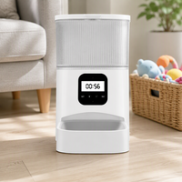 Distributeur de nourriture intelligent portable 3L avec écran LCD, design élégant, alimentation par batterie, enregistrement, distribution programmée, contrôle via application, en ABS, pour chiens et chats