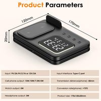 Meest Verkopende Product 2024 Multifunctionele Opladers Draagbare Krachtcentrale 5 In 1 Nacht Licht Wekker Telefoon Oplader Voor Horloge