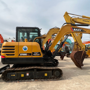 Excavadora de orugas Sany SY60C pro usada en condiciones superiores, bienvenido a preguntar - Product Image 1