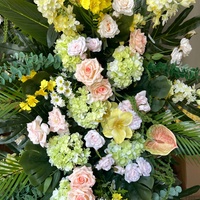 Arche florale tropicale artificielle carrée IFG, arrangement de fleurs en soie pliable et détachable pour mariage, fête, décoration de la maison
