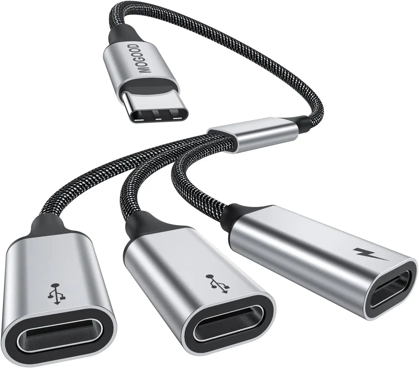 USB C để USBC Nữ adapter USB Splitter Y cáp 3 USB-C Nữ Dây chuyển đổi 3 cổng Hub Sạc điện chia Adapter