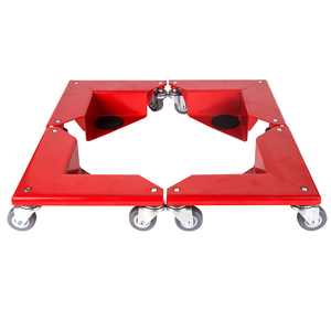 JH-Mech Lot <span class=keywords><strong>de</strong></span> 4 chariots <span class=keywords><strong>de</strong></span> voiture en acier au carbone avec revêtement en poudre rouge et pliage <span class=keywords><strong>de</strong></span> haute qualité pour bureau et coin d'armoire personnalisés - Product Image 1