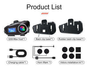 Nouveau Casque de <span class=keywords><strong>Moto</strong></span> ABS Q58 Max avec Interphone BT, Éclairage LED, Double Mode Multi-Scène, Partage de Musique Mixte et Portée de 500 Mètres - Product Image 6