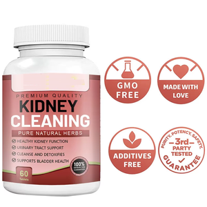 Tabletas de limpieza de riñón de hierbas naturales puras Suplementos de hierbas saludables para el cuidado de los riñones para adultos - Product Image 2