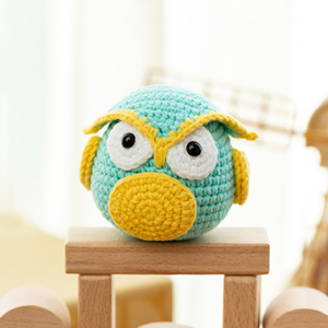 Nouveau mini porte-clés hibou en peluche mignon, jouet au crochet fait main, kit de crochet pour débutants et enfants - Product Image 3