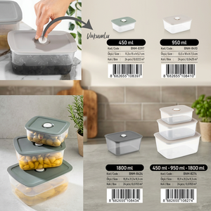 Practical Modern Multifunction High Precision Lightweight Food-Grade Leak-Proof Plastic Storage Bins Easy-to-Clean Organizing - Product Image 3