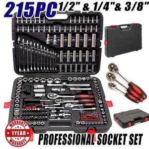 Professional Auto Repair <b>Tools</b> Outillage Mecanicien 215 Pcs 1/2" 3/8" 1/4" Ratchet Socket Wrench <b>Tool</b> Set Hand <b>Tool</b> Werkzeug DN- - Product Image 3