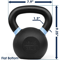 Ensemble de kettlebells de compétition en fonte de fer avec revêtement en poudre antidérapant, logo personnalisé OEM Winxiang Fitness Training, couleur au choix