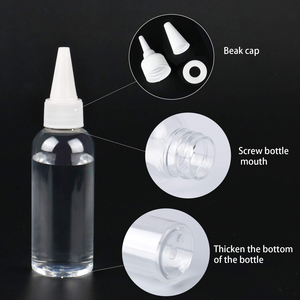 2oz 60ml 100ml 200ml PET Clear <b>Plastic</b> Solvents Oils Paint Ink Hair Oil Squeeze Bottle With Twist Top <b>Cap</b> Tip Applicator - Product Image 5