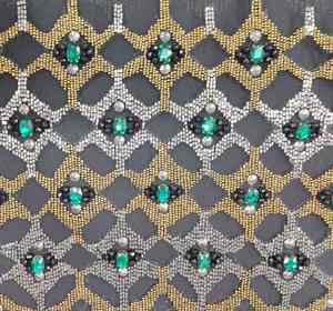 Tissu de dentelle élégante avec perles et broderie fine pour les projets Lehenga de couture personnalisés - Product Image 3