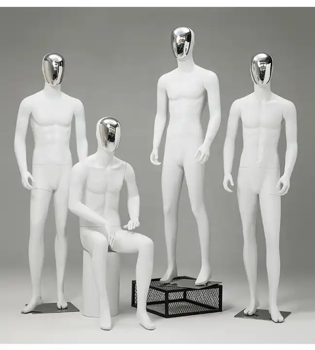 wholesale chromed face mannequins fiberglass mannequins