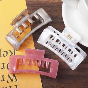 Nuevas Pinzas para el Cabello <span class=keywords><strong>de</strong></span> Estilo Coreano, Cuadradas, <span class=keywords><strong>de</strong></span> Moda, <span class=keywords><strong>de</strong></span> Color Sólido, con Diseño <span class=keywords><strong>de</strong></span> Tiburón, Simples, <span class=keywords><strong>de</strong></span> Plástico Mate, Personalizadas, para Regalo - Product Image 3