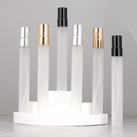 Botol Parfum Kosmetik 10 ml, Botol Minyak Atsiri Kaca Buram Portabel dengan Tutup Logam, Promo Hot Sale
