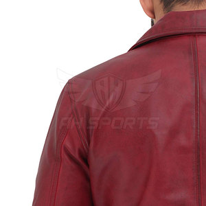 Abrigo largo de cuero Nueva moda para hombre Casual Color puro Chaqueta de cuero clásica Manga larga para hombre Alta - Product Image 5