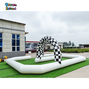 Pista de carreras de <span class=keywords><strong>Go</strong></span> Kart inflable de <span class=keywords><strong>circuito</strong></span> grande para patio de recreo al aire libre para coches de choque a la venta - Product Image 4