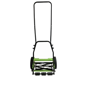 Cortacésped manual de carretilla de 4 ruedas de 16 pulgadas con mango plegable, caja de recogida de césped y cuchilla de corte para jardín - Product Image 5