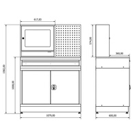 Armoire informatique robuste personnalisable OEM/ODM/OBM pour usage industriel, durable, avec revêtement électrostatique, serrure à double cylindre, RAL