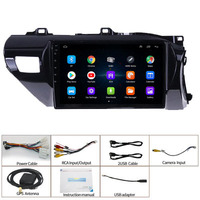 Reproductor de DVD para Auto Jiawell con Android, GPS, FM, Música, Video, Carplay, Wifi, BT, Pantalla IPS, Radio para Auto para Toyota Hilux 2015 con Volante a la Derecha