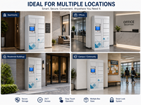 Casier à colis intelligent avec serrure électronique et écran, boîte de livraison modulaire pour usage résidentiel et commercial - Étanche et résistant à la rouille