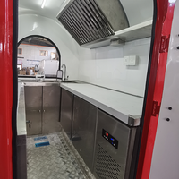 Remorque ronde mobile pour la vente de glaces, hot-dogs, café, chips, bonbons, restauration, mini-chariot alimentaire mobile de forme ronde