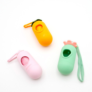 Tùy Chỉnh In Và Logo Dog Poop Túi Chủ Dog Pet Chất Thải Túi Dispenser Da Silicone Poop Túi Tàu Sân Bay Với Kim Loại Phần Cứng - Product Image 3
