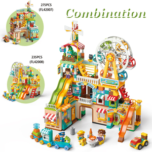 FEELO FL42008 bricolage grande roue vue sur la rue jouet bloc de construction ensemble pour enfants intérieur Playhouse jeu jouet - Product Image 2