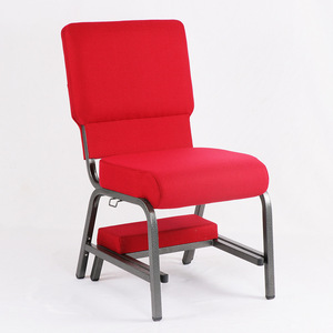 Chaise de prière d'église personnalisée avec cadre en métal rouge et housse en tissu pour genoux, mobilier de théâtre - Product Image 4