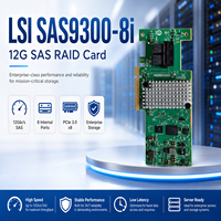Carte HBA LSI SAS 9300-8i SAS3008 8 ports 12 Gb/s SAS SATA PCIe3.0 X8 Adaptateur Bus Hôte SFF8643 Mode IT ZFS FreeNAS UnRAID