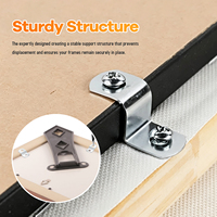 Support d'angle en L industriel, plaqué zinc, argent, or, noir, vente en gros, durable, fournitures de quincaillerie pour cadres photo