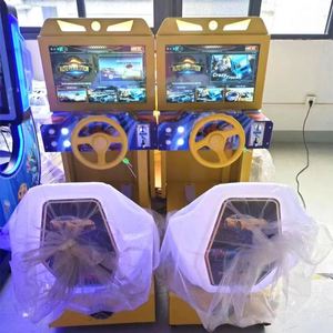 เครื่องเล่นเกมแข่งรถแบบหยอดเหรียญ ตู้เกมแข่งรถแบบอาร์เคด เครื่องจำลองการแข่งรถแบบแข่งขัน อุปกรณ์ความบันเทิงสำหรับการแข่งขันแบบต่อสู้ผ่านเครือข่าย - Product Image 3