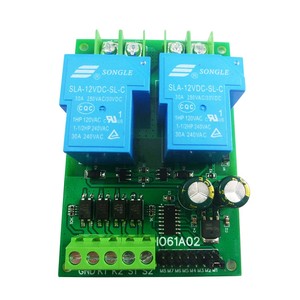 Carte de commande de moteur CC 30A 12V/24V IO61A02 avec contrôle avant/arrière, interrupteur de fin de course et fonction marche/arrêt pour portes de garage et grues - Product Image 1
