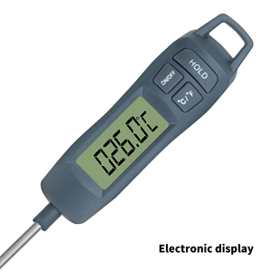 Thermomètre alimentaire numérique de haute qualité en acier inoxydable avec grand écran pour cuisine, <span class=keywords><strong>bureau</strong></span>, cuisson, barbecue et usage domestique - Product Image 6