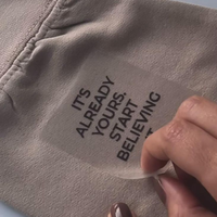 Étiquettes personnalisées pour vêtements avec logo imprimé, transfert thermique, étiquettes à repasser, étiquettes lavables pour col, étiquettes pour chemises