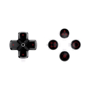 ปุ่มแอคชั่น D-pad แบบกำหนดเอง สีดำสามเฉด (ดำ, ใส, แดงเข้ม) สัญลักษณ์ดีไซน์ใหม่ ปุ่มหน้า D-pad สำหรับคอนโทรลเลอร์ PS5 - Product Image 5