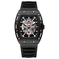 Nouvelle montre-bracelet unisexe MINI FOCUS 0420G, tendance de la mode décontractée de luxe, quartz, cadran en verre squelette, silicone, luminescent, résistant à l'eau