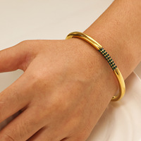 Pulsera de Acero Inoxidable 304 de Moda para Mujer, Pulsera Francesa de Alta Gama con Corazón, Pulsera de Espina de Serpiente de Acero Inoxidable para Regalo