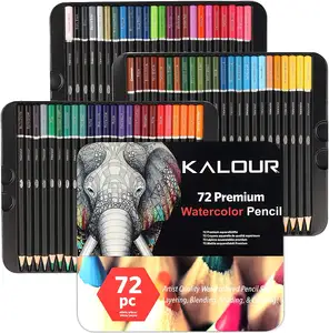 KAOUR Offre Spéciale Premium Artist Lead avec Vibrant 72 pièces ensemble de crayons d'aquarelle pour adultes et artistes