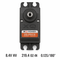 XQ POWER XQ-RS416 Roboter-Servo 21,8kg.cm Titangetriebe Kernloser Motor Digitaler Servo 180 Grad DIY Roboterarm 8,4V