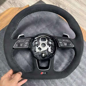 Volante Deportivo de Fibra de Carbono Forjado con Calefacción y Vibración para <span class=keywords><strong>Audi</strong></span> <span class=keywords><strong>A3</strong></span> A4 A4L S4 RS4 A5 S5 RS5 A6L A7 Q3 Q5 Q5L Q7 - Product Image 2