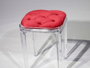Taburete de tocador de acrílico elegante asiento de tocador moderno para <span class=keywords><strong>dormitorio</strong></span> vestidor elegante taburete de maquillaje taburete de tocador de acrílico - Product Image 3