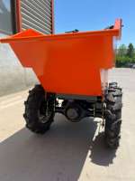 Mini-dumper électrique d'occasion avec accessoires, type chargeuse compacte sur chenilles, moteur et pompe haute performance pour la restauration et le commerce de détail
